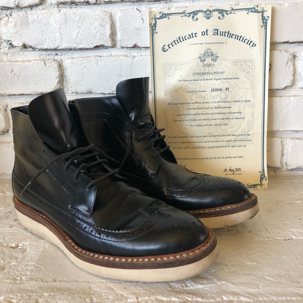Leather boots